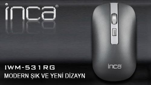 INCA Iwm-531rg Bluetooth Wireless Rechargeable Special Metallic Silent Mouse